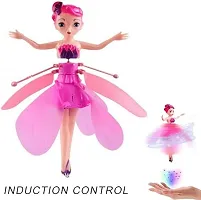 Flying Princess Doll Magic Infrared Induction Control Toy, Play Game RC Flying Toy, Mini Drone Indoor and Outdoor Toys for Kids Boys Girls 6 7 8 9 10 Year Old Gifts (Pink Girl)-thumb3