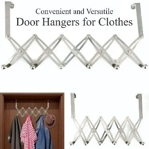 Door Hangers for Clothes, Adjustable Over The Door Hook Hanger