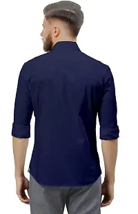 SARAAI Men's Cotton Blend Full Sleeve Slim Fit Shirt|Stylish Casual Wear Shirt for Mens-thumb1