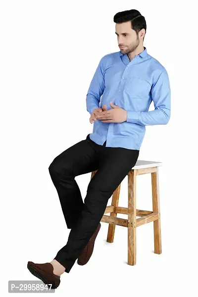 Stylish Cotton Blend Long Sleeves Casual Shirt for Men-thumb3