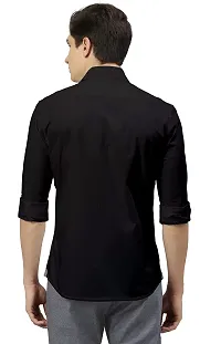 Casual Printed Men's Shirt (Small, Black)-thumb1