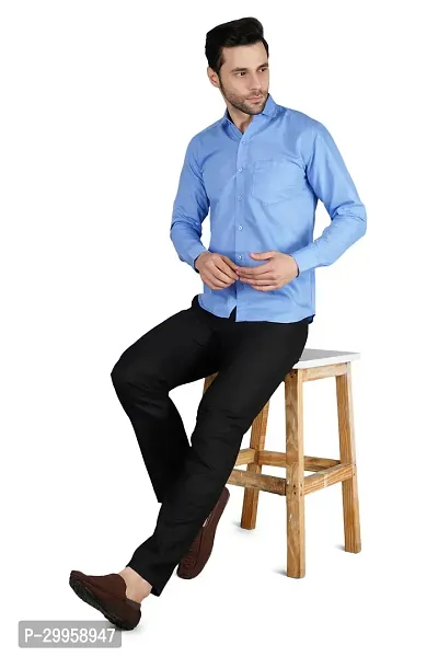 Stylish Cotton Blend Long Sleeves Casual Shirt for Men-thumb2