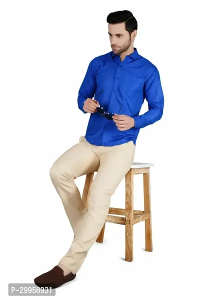 Stylish Cotton Blend Long Sleeves Casual Shirt for Men-thumb4