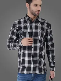 Stylish Cotton Blend Checked Casual Shirt for Men-thumb3