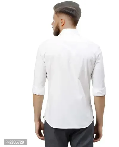 SARAAI Men's Cotton Blend Full Sleeve Slim Fit Shirt|Stylish Casual Wear Shirt for Mens-thumb2