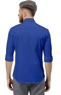 SARAAI Men's Cotton Blend Full Sleeve Slim Fit Shirt|Stylish Casual Wear Shirt for Mens-thumb1