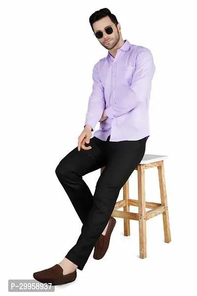 Stylish Cotton Blend Long Sleeves Casual Shirt for Men-thumb3