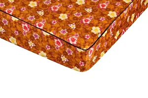 The Furnishing Tree Polyester Mattress Protector Waterproof Size WxL 36x72 inches Single Bed one Unit Floral Pattern Orange-thumb2