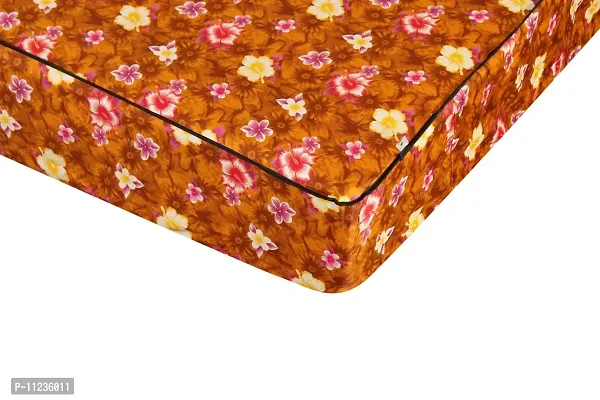 The Furnishing Tree Polyester Mattress Protector Waterproof Size WxL 36x72 inches Single Bed one Unit Floral Pattern Orange-thumb3