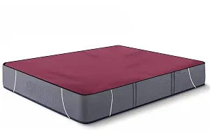 The Furnishing Tree Mattress Protector/Waterproof Bedsheet Size WxL 36x75 inches Single Bed one Unit Polyester Maroon-thumb3