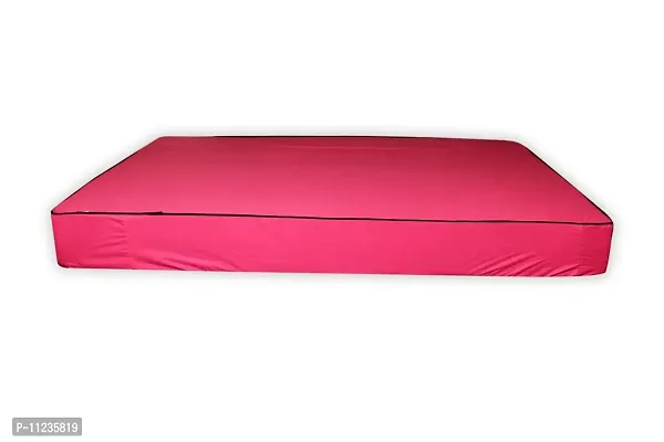 The Furnishing Tree Polyester Mattress Protector Waterproof Size WxL 60x75 Inches Queen Size Pink Color