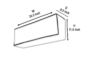 The Furnishing Tree Split AC Cover set of Indoor and Outdoor Unit used for 1 Ton Amazon Basics ?SOL12FS3 Checkered Pattern Grey on Grey base-thumb3