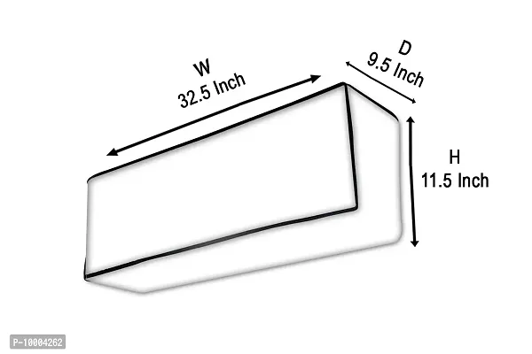 The Furnishing Tree Split AC Cover set of Indoor and Outdoor Unit used for 1 Ton Amazon Basics ?SOL12FS3 Checkered Pattern Grey on Grey base-thumb4