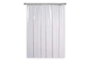 The Furnishing Tree 0.15mm PVC AC Transparent Curtain - (4.5 X 9 Ft) Or (54 X 108 Inches) Set of Two-thumb4
