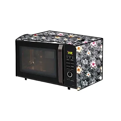 The Furnishing Tree Microwave Oven Cover for Electrolux 20 L Grill G20M.WW-CG Floral Pattern Grey