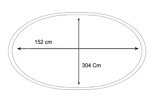 The Furnishing Tree Oval Shaped 10 Seater Table Cover WxL 60x120 inches with White Border lace-thumb3