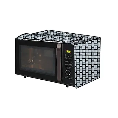 The Furnishing Tree Microwave Oven Cover for Samsung 28 L Convection MC28H5025VK Lattice Pattern Grey