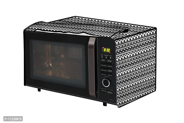 The Furnishing Tree Microwave Oven Cover for Whirlpool 25L Crisp STEAM Conv. MW Oven-MS Symmetric Pattern Grey-thumb0