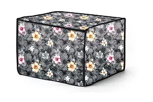 The Furnishing Tree Microwave Oven Cover for Electrolux 20 L Grill G20M.WW-CG Floral Pattern Grey-thumb2
