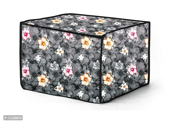 The Furnishing Tree Microwave Oven Cover for Electrolux 20 L Grill G20M.WW-CG Floral Pattern Grey-thumb3