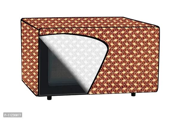 The Furnishing Tree Microwave Oven Cover for Whirlpool 20 L Convection Magicook Interlocked Ropes Pattern Brown-thumb5