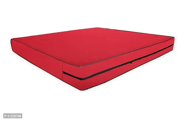 The Furnishing Tree Polyester Waterproof Large King Size 72X78X6 inches (WxLxH) Zippered Mattress Cover Red-thumb3