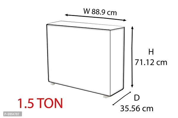 The Furnishing Tree AC Cover Outdoor Unit for 1.5 ton RBlue Color-thumb3