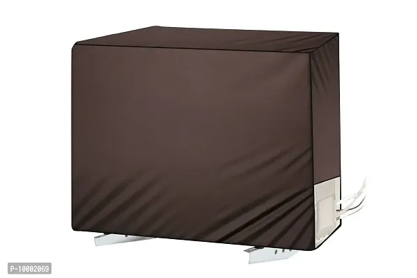 The Furnishing Tree Split AC cover for indoor and outdoor unit of 1.5 ton waterproof and dustproof Brown Ogee pattern-thumb5