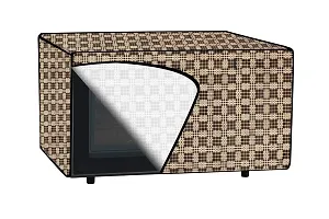 The Furnishing Tree Microwave Oven Cover for LG 20 L Solo MS2043DB Checkered Pattern Brown-thumb4