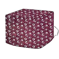 The Furnishing Tree Window ac Cover 1.5 ton Waterproof and dustproof PVC Floral Pattern Magenta-thumb1