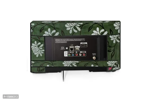 The Furnishing Tree Waterproof LED TV Cover for All 24 Inch Models Petals Pattern Green-thumb3