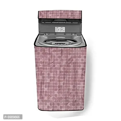 The Furnishing Tree PVC Washing Machine Cover Fully Automatic LG 8 kg T9077NEDL1 Top Load Brown