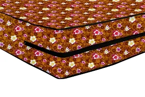 The Furnishing Tree Polyester Waterproof Single Size 36X75X5 inches (WxLxH) Zippered Mattress Cover Orange Floral-thumb4
