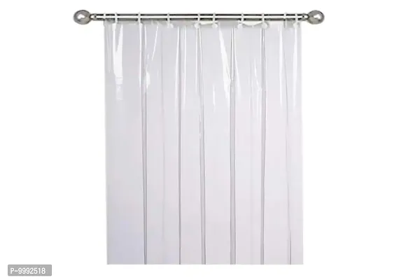 The Furnishing Tree 0.30mm PVC AC Transparent Curtain - (4.5 X 10 Ft) Or (54 X 120 Inches) Set of Two