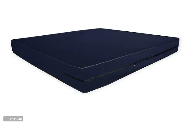 The Furnishing Tree Dust & Waterproof Single Size 36X72X8 inches (WxLxH) Zippered Mattress Cover Blue-thumb3