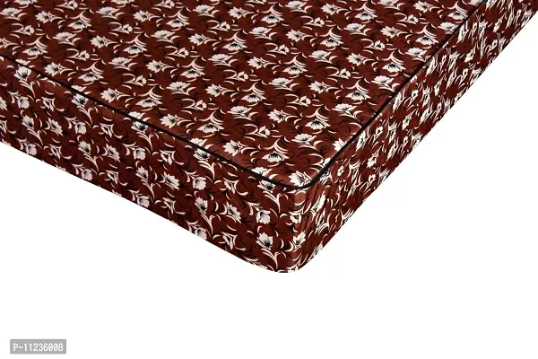 The Furnishing Tree Polyester Mattress Protector Waterproof Size WxL 36x72 inches Single Bed one Unit Floral Pattern Coffee Brown-thumb3