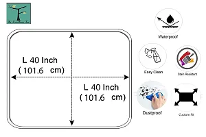 The Furnishing Tree Rectangle Shaped 12 Seater Table Cover WxL 60x140 inches with White Border lace-thumb3