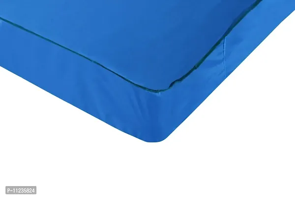 The Furnishing Tree Polyester Mattress Protector Waterproof Size WxL 60x72 inches Queen Size Royal Blue Color-thumb3