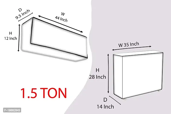 The Furnishing Tree Split AC Cover for Indoor and Outdoor units of 2 Ton waterproof Yellow Colour-thumb4