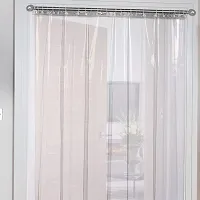 The Furnishing Tree 0.15mm PVC AC Transparent Curtain - (4.5 X 7 Ft) Or (54 X 84 Inches) Set of Two-thumb2
