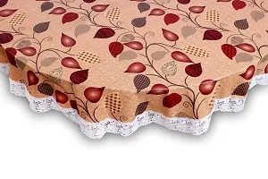 The Furnishing Tree Round Shaped 6 Seater Table Cover WxL 72x72 inches with White Border lace-thumb4