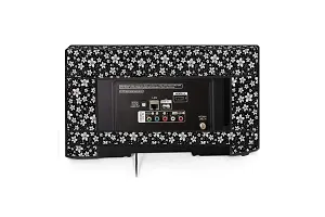 The Furnishing Tree Waterproof LED/LCD/Monitor TV Cover for All 24 Inch Models Floral Pattern Black-thumb2