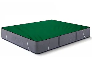 The Furnishing Tree Mattress Protector/Waterproof Bedsheet Size WxL 72x78 Inches DoubleBed/King Size Polyester Green-thumb4