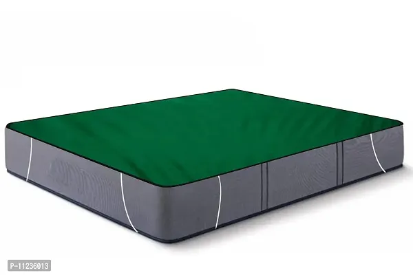 The Furnishing Tree Mattress Protector/Waterproof Bedsheet Size WxL 72x78 Inches DoubleBed/King Size Polyester Green-thumb5