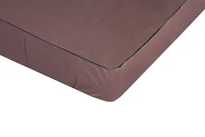 The Furnishing Tree Polyester Mattress Protector Waterproof Size WxL 36x78 inches Set of Two for Double Bed Brown Color-thumb2