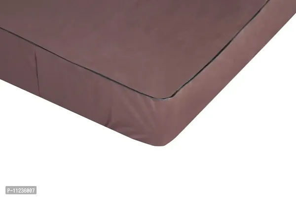 The Furnishing Tree Polyester Mattress Protector Waterproof Size WxL 36x78 inches Set of Two for Double Bed Brown Color-thumb3