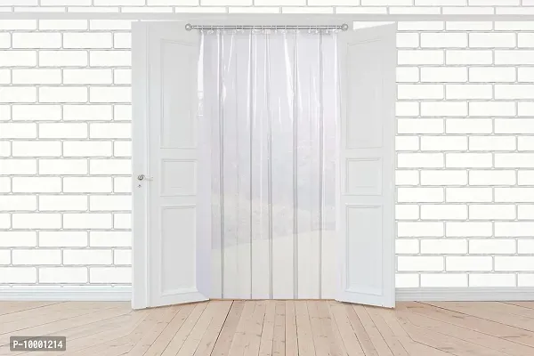 The Furnishing Tree 0.15mm PVC AC Transparent Curtain - (4.5 X 12 Ft) Or (54 X 144 Inches) Set of Two