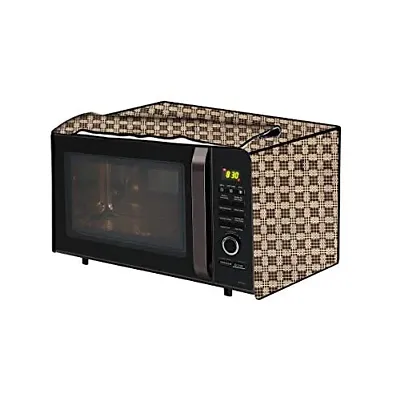 The Furnishing Tree Microwave Oven Cover for LG 20 L Solo MS2043DB Checkered Pattern Brown