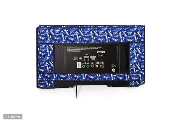 The Furnishing Tree Waterproof LED/LCD/Monitor TV Cover for All 24 Inch Models Frieze Pattern Blue-thumb3