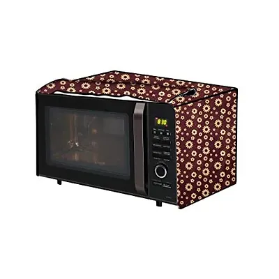 The Furnishing Tree Microwave Oven Cover for Samsung 20 L Solo MW73AD-B/XTL Floral Pattern Coffee